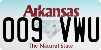 AR license plate 009VWU