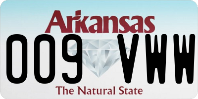 AR license plate 009VWW