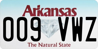 AR license plate 009VWZ