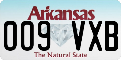 AR license plate 009VXB