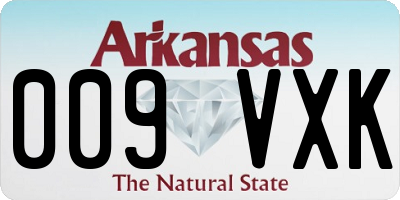 AR license plate 009VXK