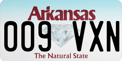 AR license plate 009VXN