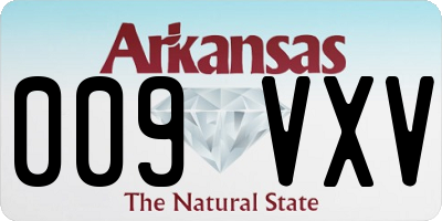 AR license plate 009VXV
