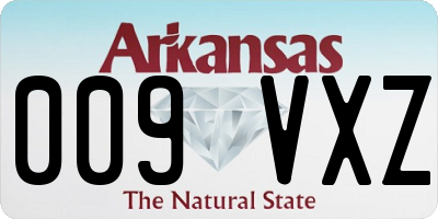AR license plate 009VXZ