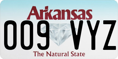 AR license plate 009VYZ