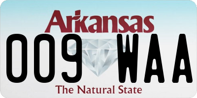 AR license plate 009WAA