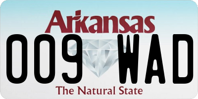 AR license plate 009WAD