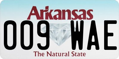 AR license plate 009WAE