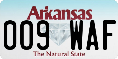 AR license plate 009WAF