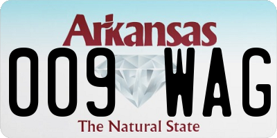 AR license plate 009WAG