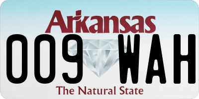 AR license plate 009WAH