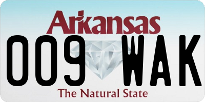 AR license plate 009WAK