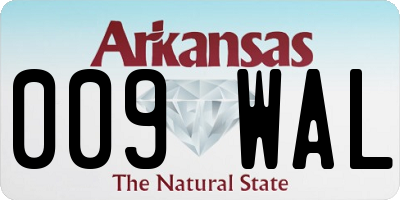 AR license plate 009WAL
