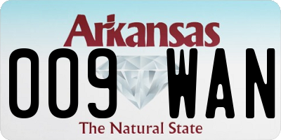AR license plate 009WAN