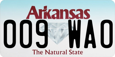 AR license plate 009WAO