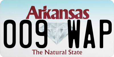 AR license plate 009WAP
