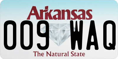 AR license plate 009WAQ