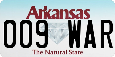 AR license plate 009WAR