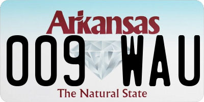 AR license plate 009WAU