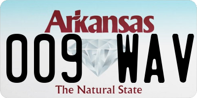 AR license plate 009WAV