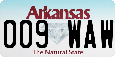 AR license plate 009WAW