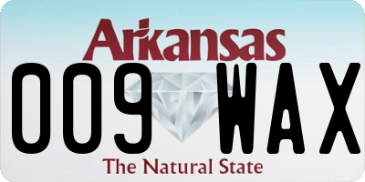 AR license plate 009WAX