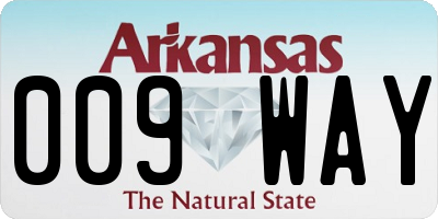 AR license plate 009WAY