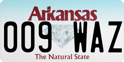 AR license plate 009WAZ