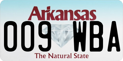 AR license plate 009WBA