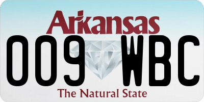 AR license plate 009WBC