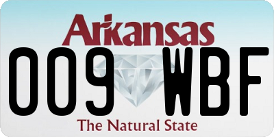 AR license plate 009WBF