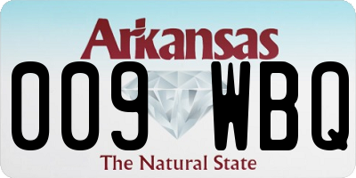 AR license plate 009WBQ