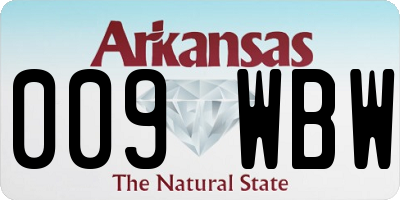 AR license plate 009WBW