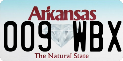 AR license plate 009WBX