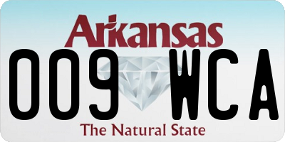 AR license plate 009WCA
