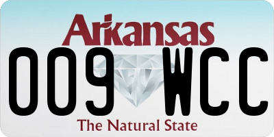 AR license plate 009WCC