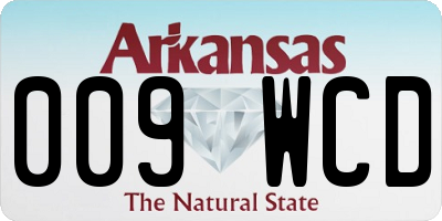 AR license plate 009WCD