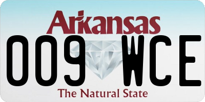 AR license plate 009WCE