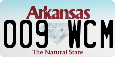 AR license plate 009WCM