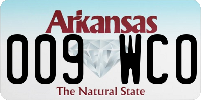 AR license plate 009WCO
