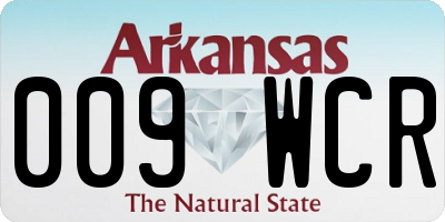 AR license plate 009WCR
