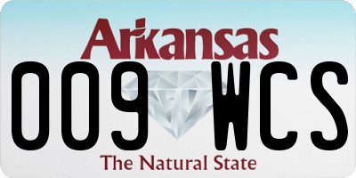 AR license plate 009WCS