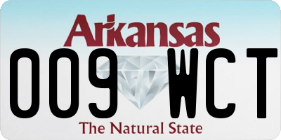 AR license plate 009WCT
