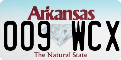 AR license plate 009WCX