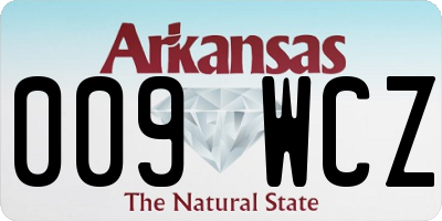 AR license plate 009WCZ