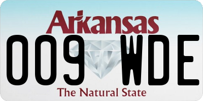 AR license plate 009WDE