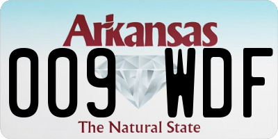 AR license plate 009WDF