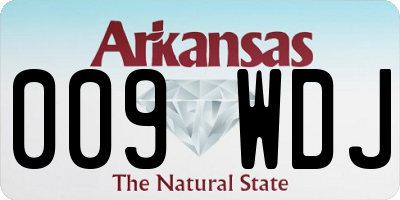 AR license plate 009WDJ
