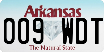 AR license plate 009WDT