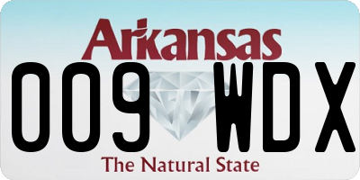 AR license plate 009WDX